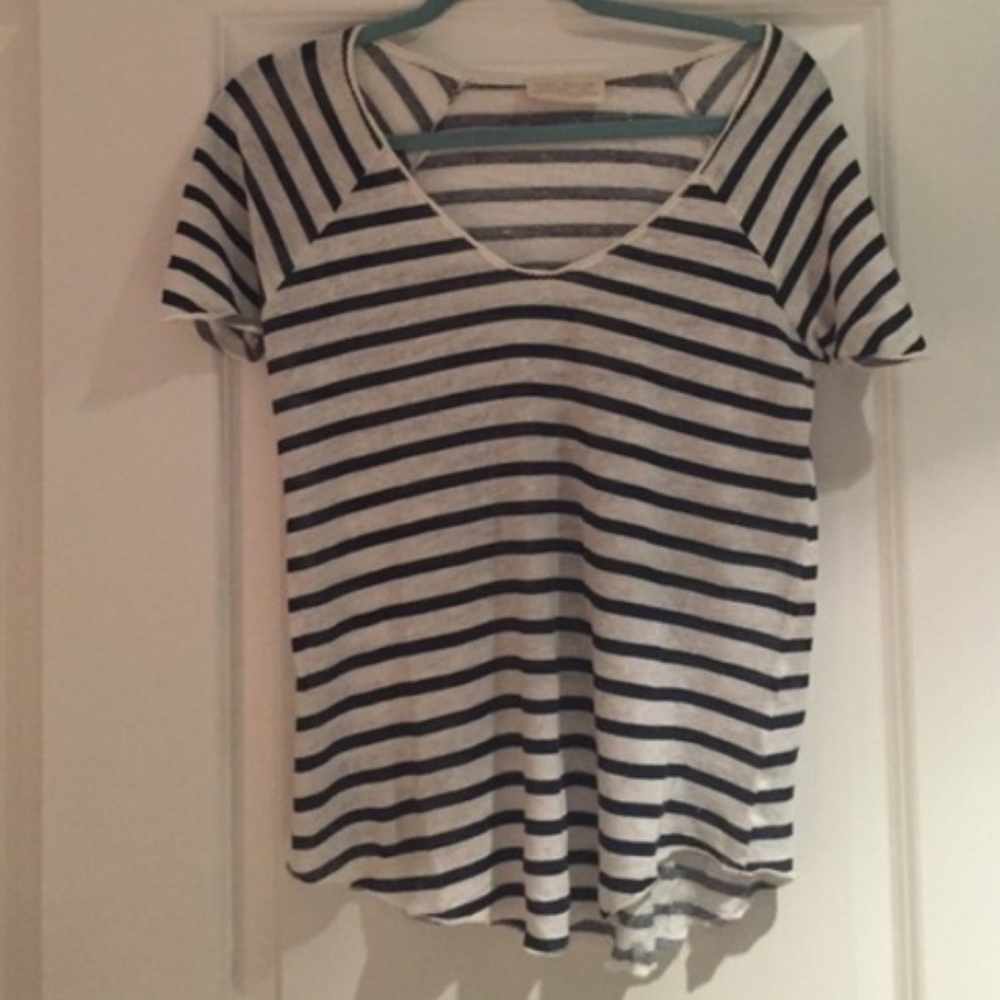 ZARA NAUTICAL STRIPED SHORT SLEEVE TEE
